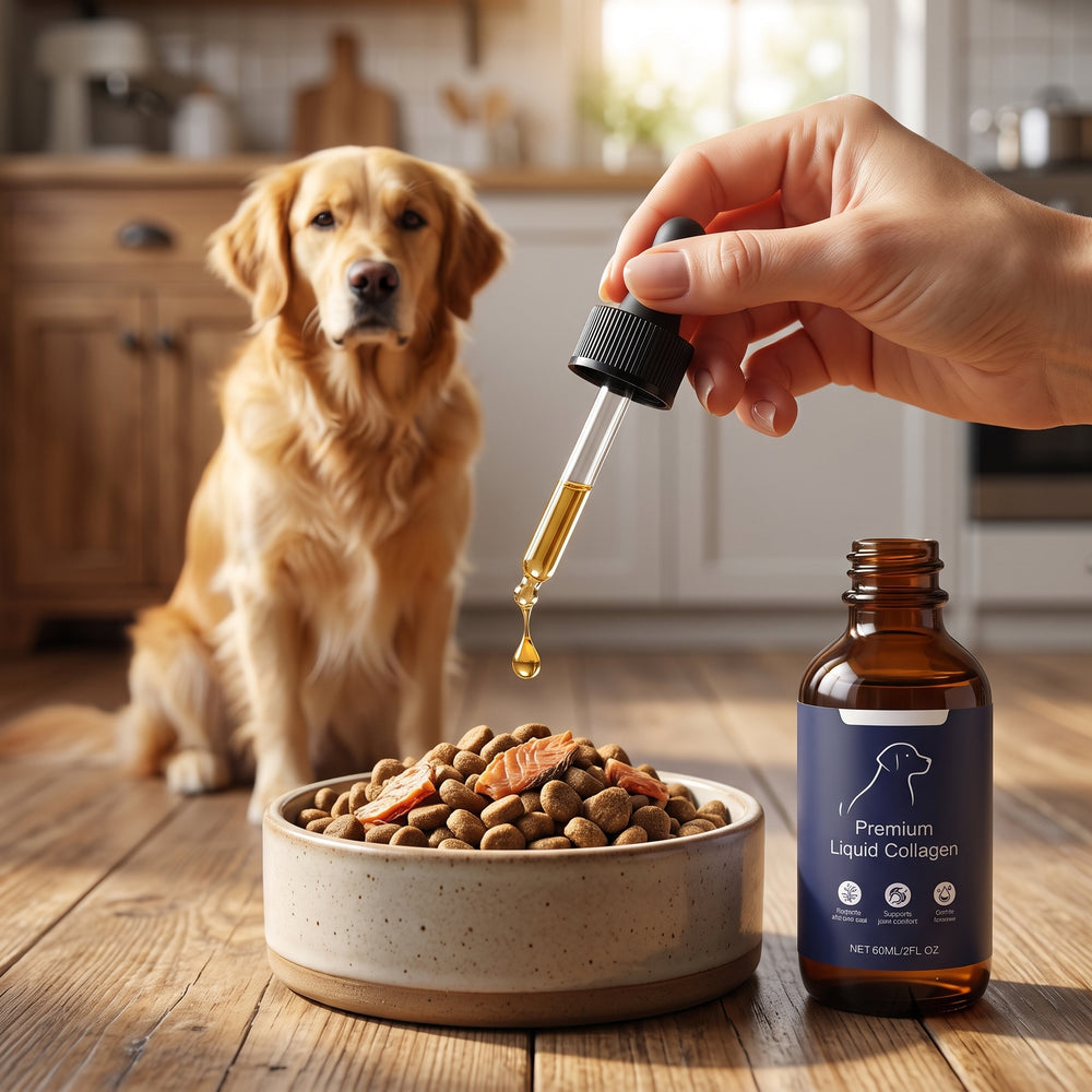 Adding Elvaro drops to a dog's food
